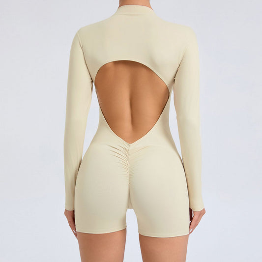 beige jumpsuit