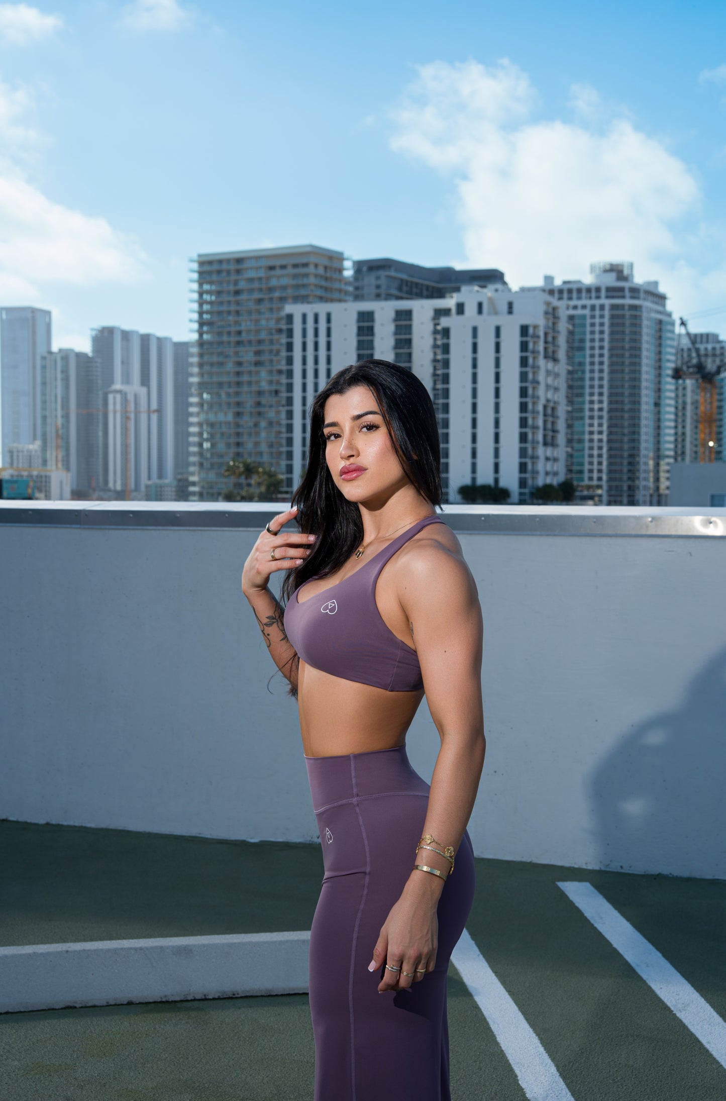 purple seamless 3 pieces set